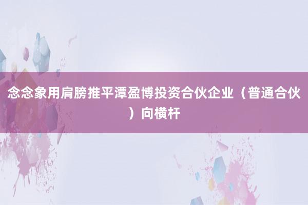 念念象用肩膀推平潭盈博投资合伙企业（普通合伙）向横杆